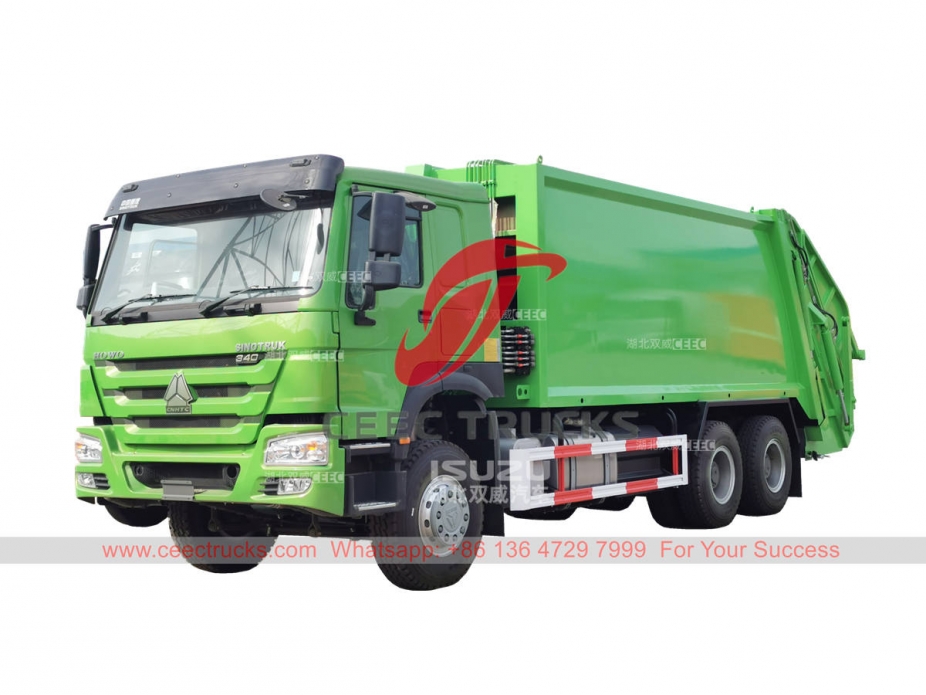 Brand new HOWO RHD 340HP 20CBM refuse compactor truck on sale