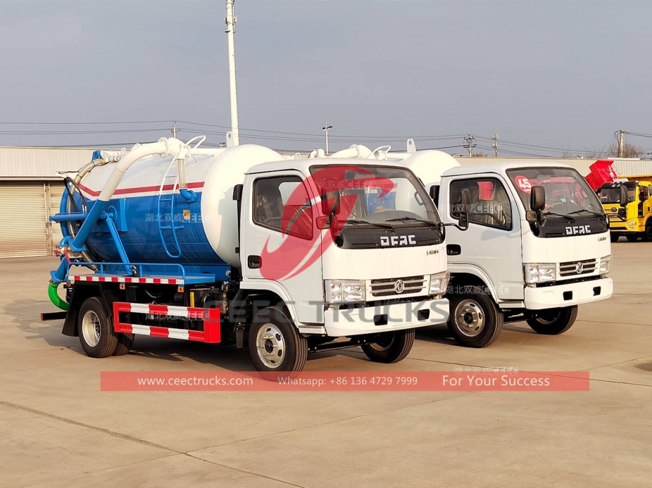 Dongfeng 5CBM vacuum pump trucks at best price