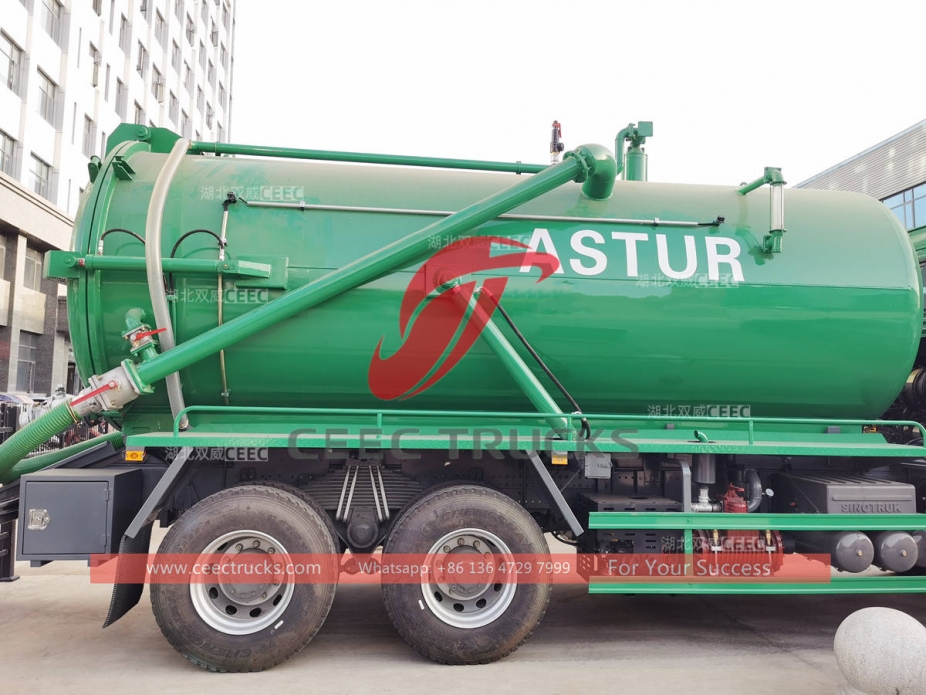 howo 20000 liters vacuum sewage suction truck at best price