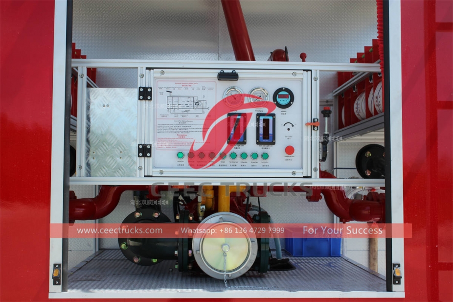 HOWO 6×4 water foam and dry powder combined fire fighting truck