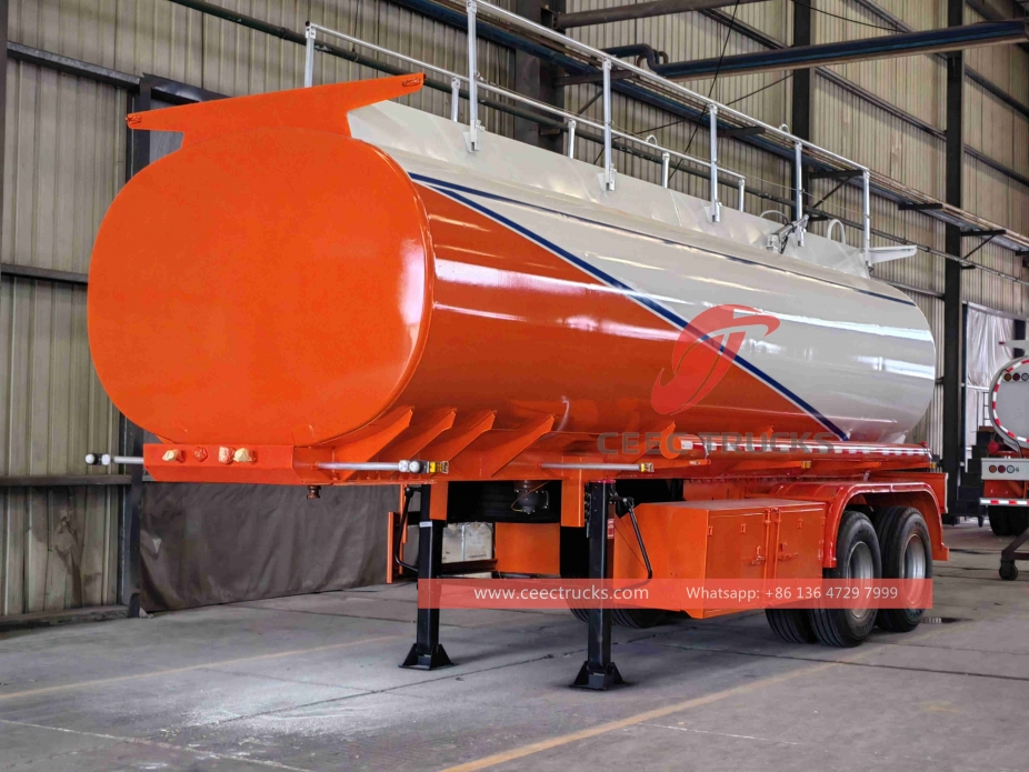 2 axles fuel transporting semitrailer with 40000 to 50000 liters capacity