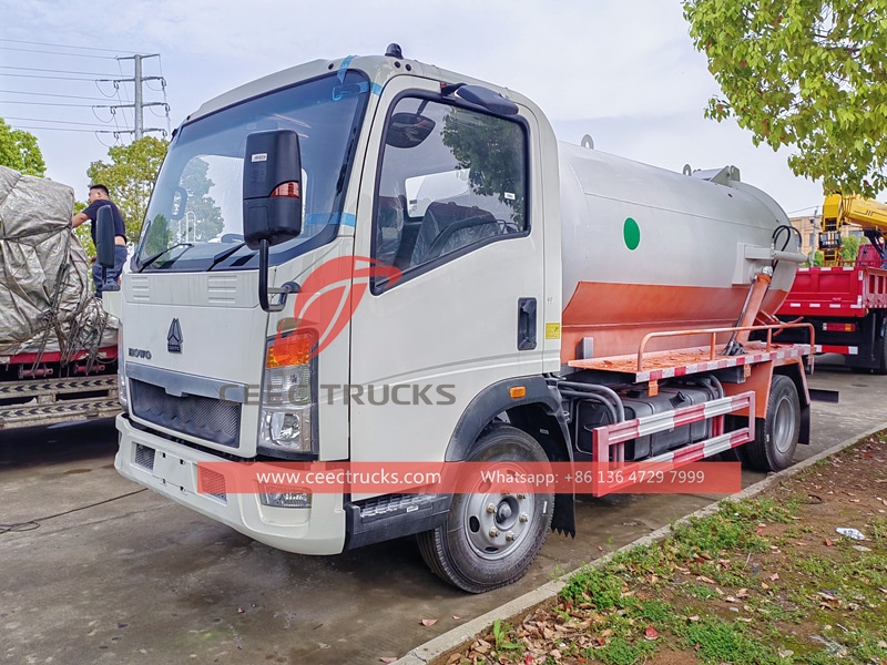 HOWO 4×2 right hand drive sewage suction truck