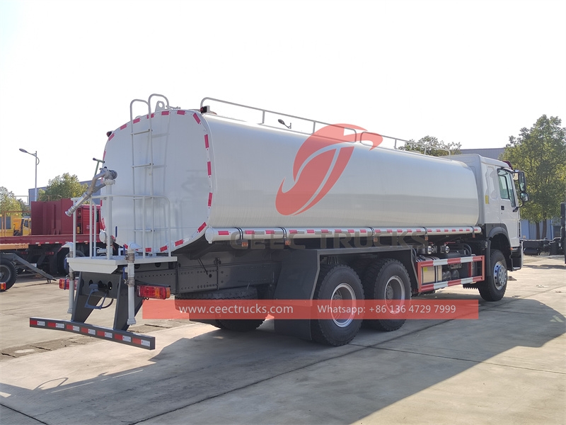 Howo 20 cbm water bowser truck supplier