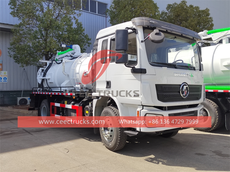 Shacman 6 wheeler vacuum sewer truck