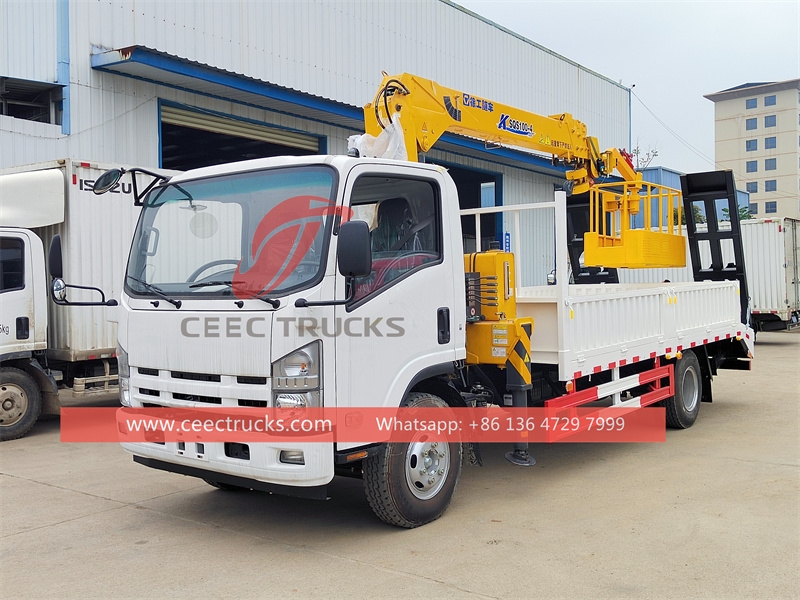 ISUZU 700P Truck Mounted XCMG Crane with work platform