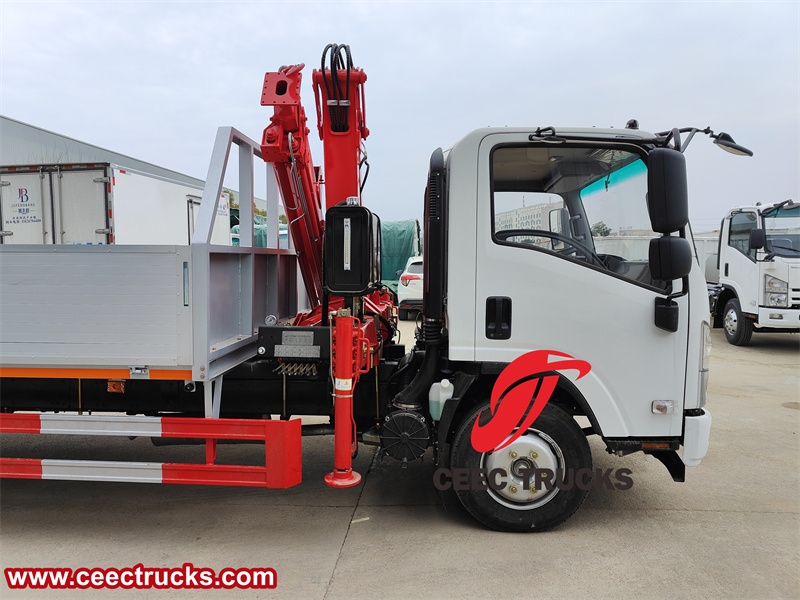 Philippines Isuzu Knuckle Boom Crane Truck With Platform