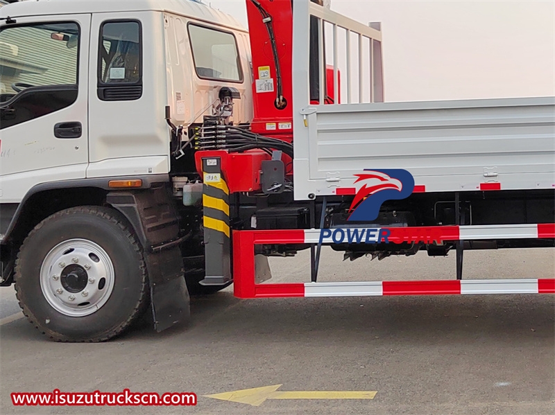 Isuzu FTR utility truck with boom crane