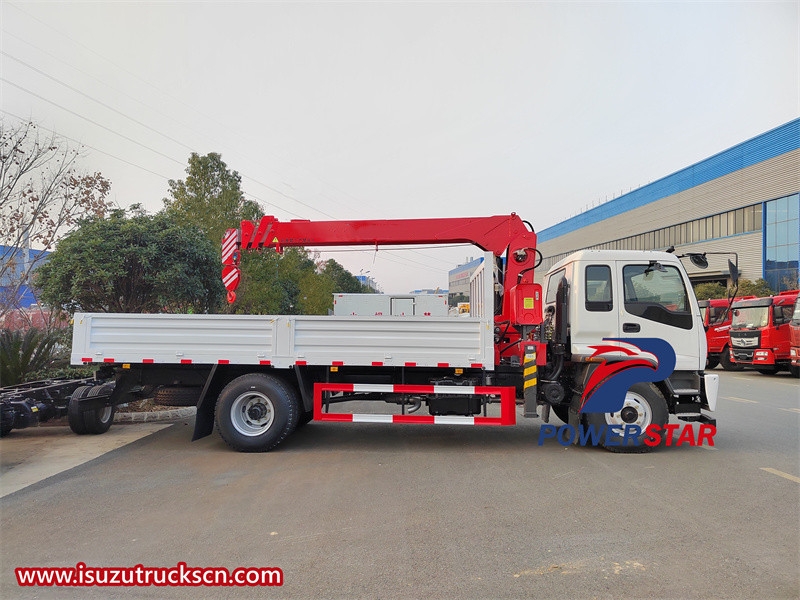 Isuzu FTR utility truck with boom crane