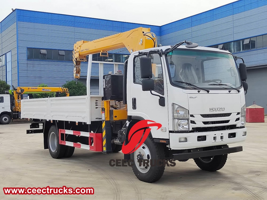 Camión grúa con pluma rígida Isuzu de 3 toneladas