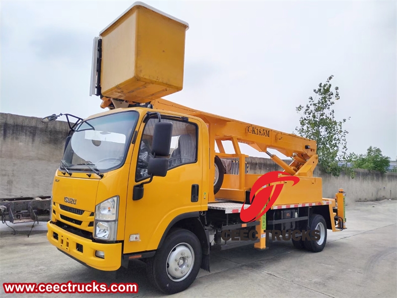 Isuzu insulated boom aerial work truck with factory direct sale