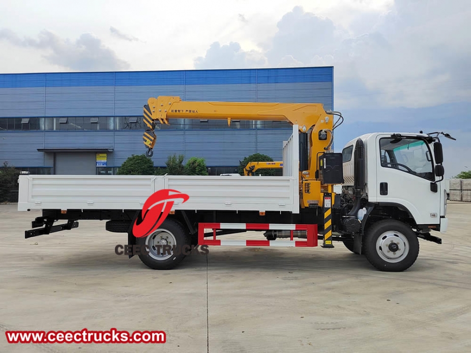 Camión grúa con pluma rígida Isuzu de 3 toneladas