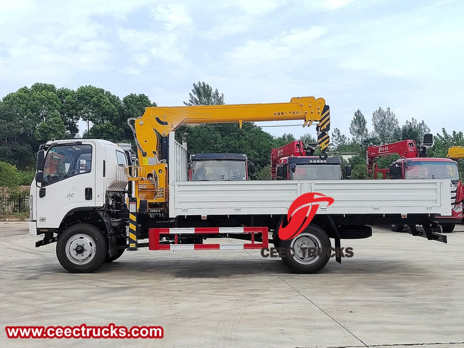 Camión grúa con pluma rígida Isuzu de 3 toneladas