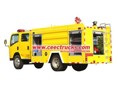 Isuzu 190HP dry powder nitrogen fire truck