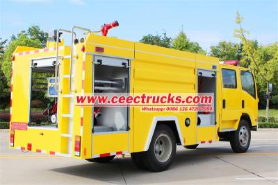 Isuzu 190HP dry powder nitrogen fire truck