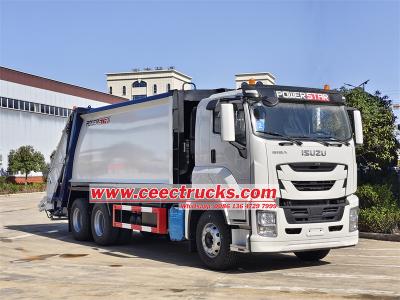 Isuzu 20 cbm rear loader compressed garbage truck