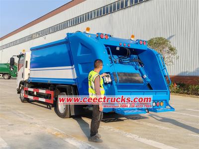 Isuzu ELF cabin rear loader compactor truck