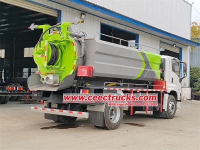 Isuzu 10 cbm combined sewer cleaning truck