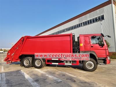 Howo 20 cbm rear end loading garbage truck