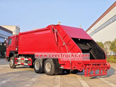 Howo 20 cbm rear end loading garbage truck