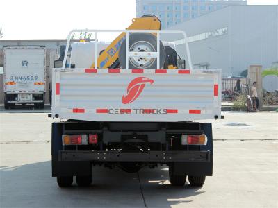 Isuzu ELF double cabin dumper with knuckle crane