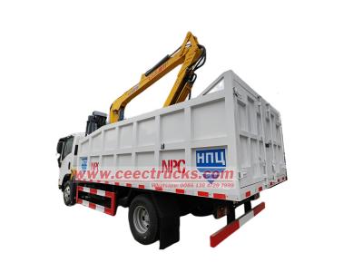 Isuzu KV600 garbage truck with hydraulic crane