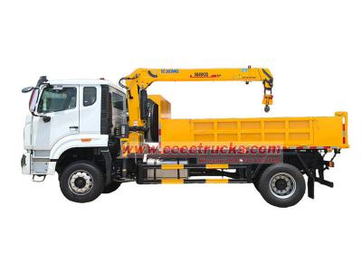 Sinotruk 6wheeler service truck crane