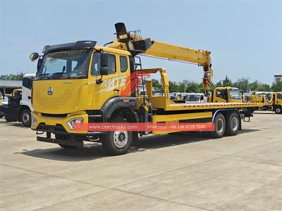 Sinotruk new cabin wrecker truck with 8T crane