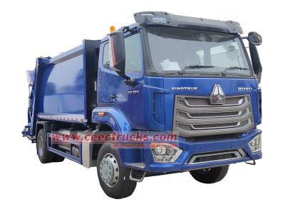 HOWO 300hp rear loader garbage truck