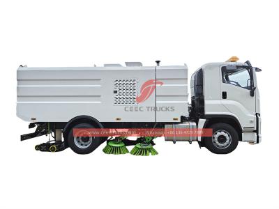 ISUZU 240HP garbage road sweeper truck
