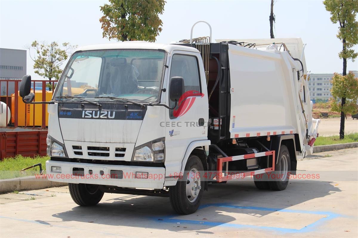 Camión compactador de basura ISUZU 6 CBM para exportación