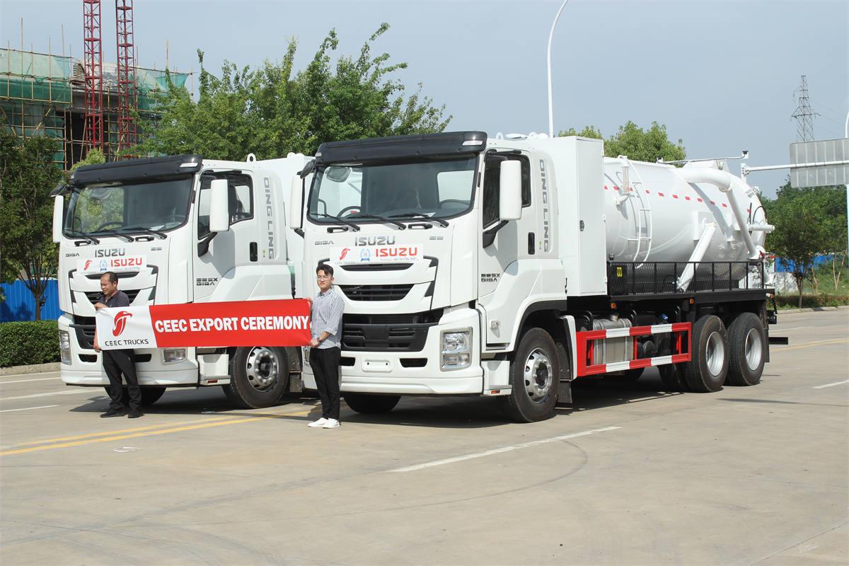 Camión de aguas residuales al vacío ISUZU GIGA de 12000 litros hecho a medida con bomba MORO