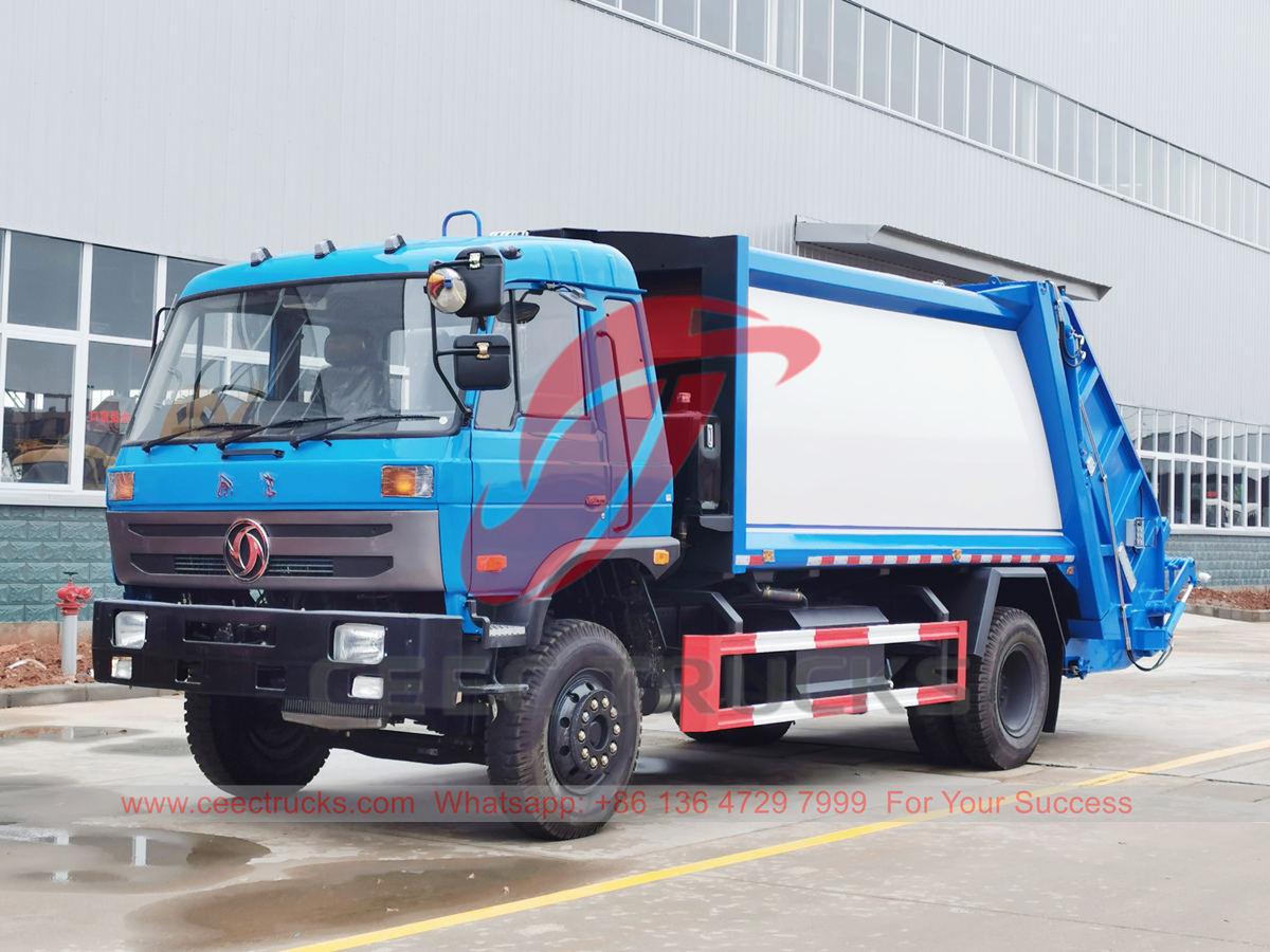 Camión compactador de basura Dongfeng 14CBM para exportación