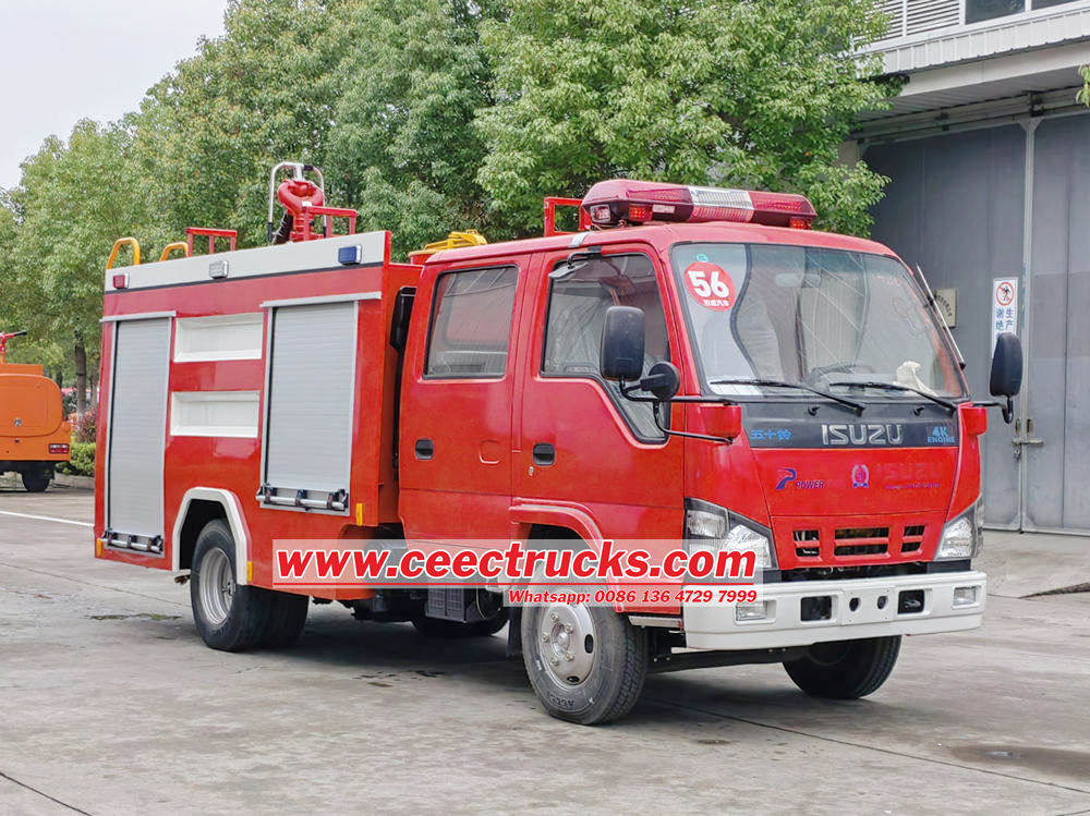 ¿Cuál es el material para el camión de rescate de bomberos de Isuzu？