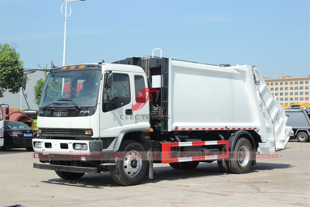 Camión compactador de residuos ISUZU FVR 14 CBM exportado a Filipinas