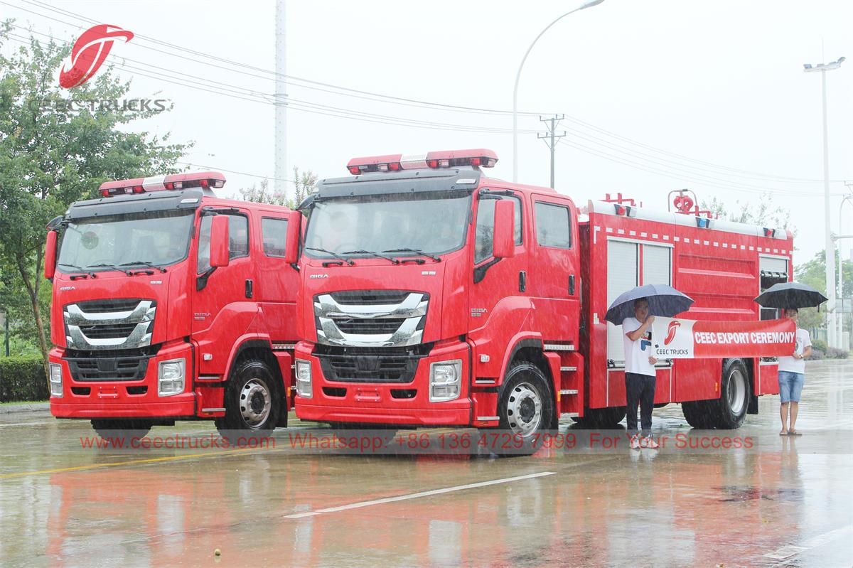 2 unidades de camión de bomberos ISUZU GIGA exportados a Mongolia