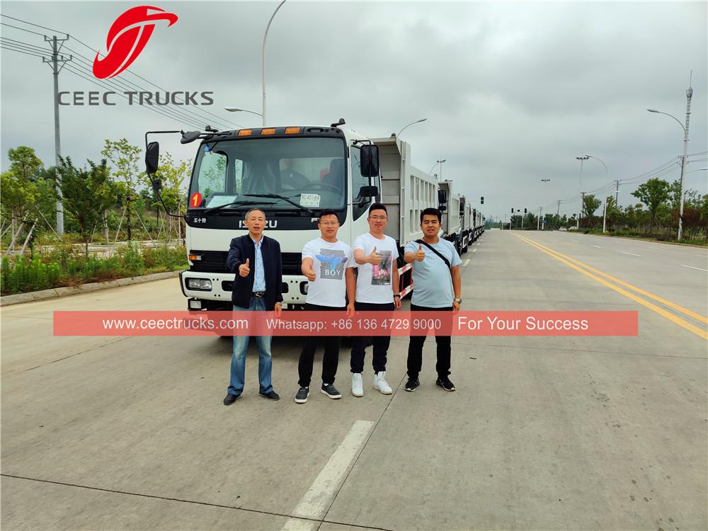 Exportación de camiones volquete ISUZU FVR de Filipinas-10 unidades