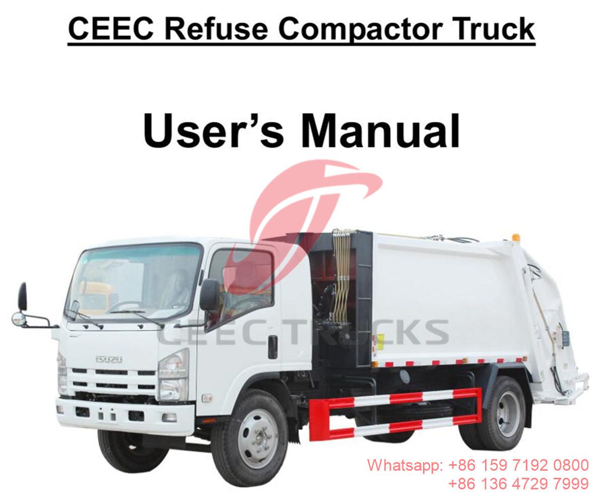 Cabo Verde--Manual del camión compactador de basura ISUZU ELF 8CBM