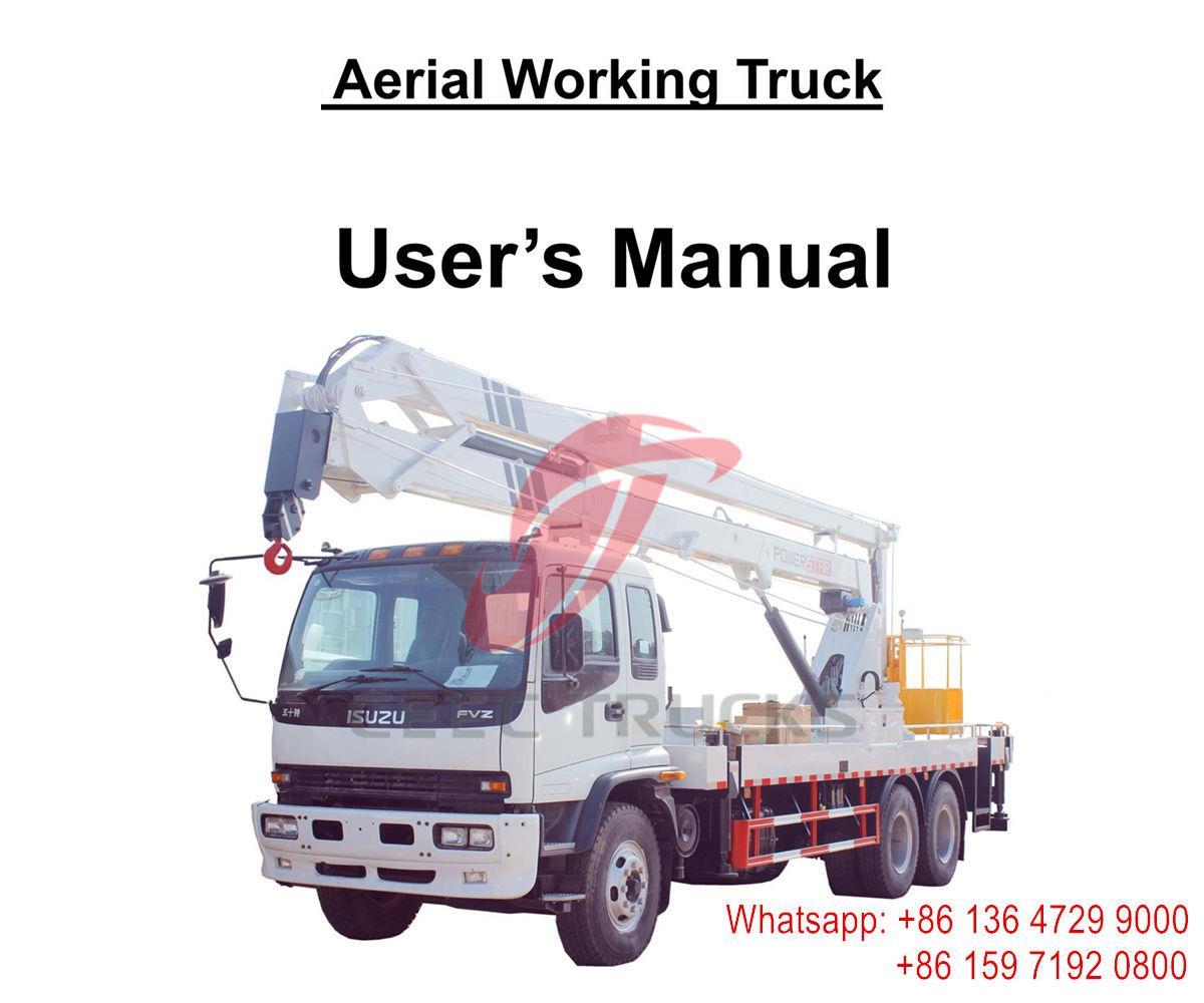 Nigeria--Manual del camión con plataforma de trabajo aéreo ISUZU FVZ 22M