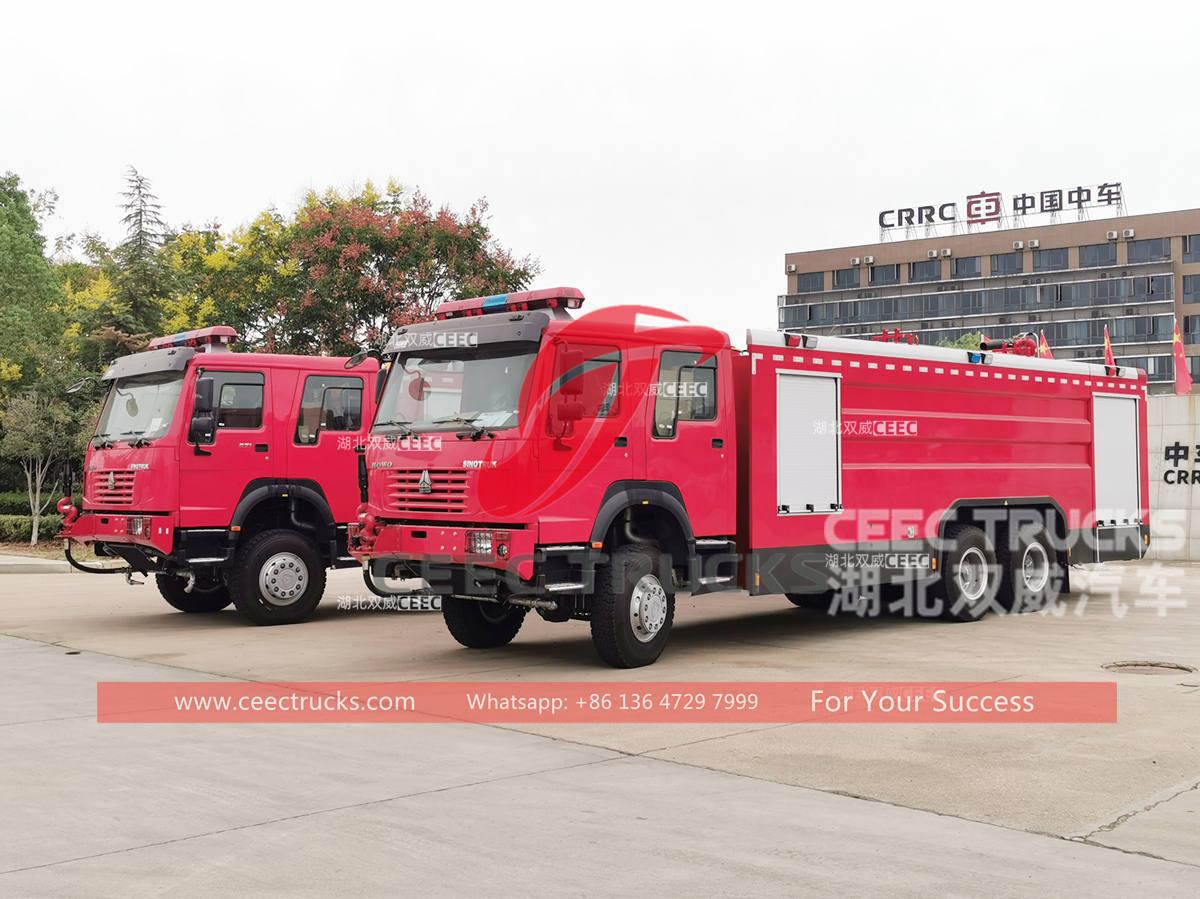 Ghana - Exportación de 2 unidades de camión de bomberos SINOTRUK HOWO 6×6