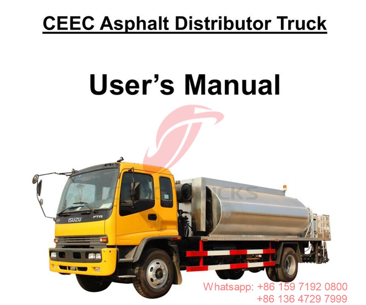 Myanmar--Manual del camión distribuidor de asfalto inteligente ISUZU 10CBM