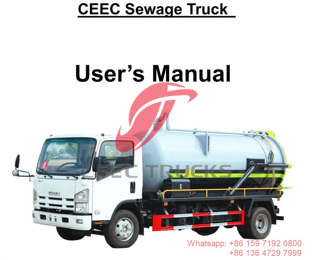 Dubai--ISUZU ELF 8000L Manual del camión de aguas residuales