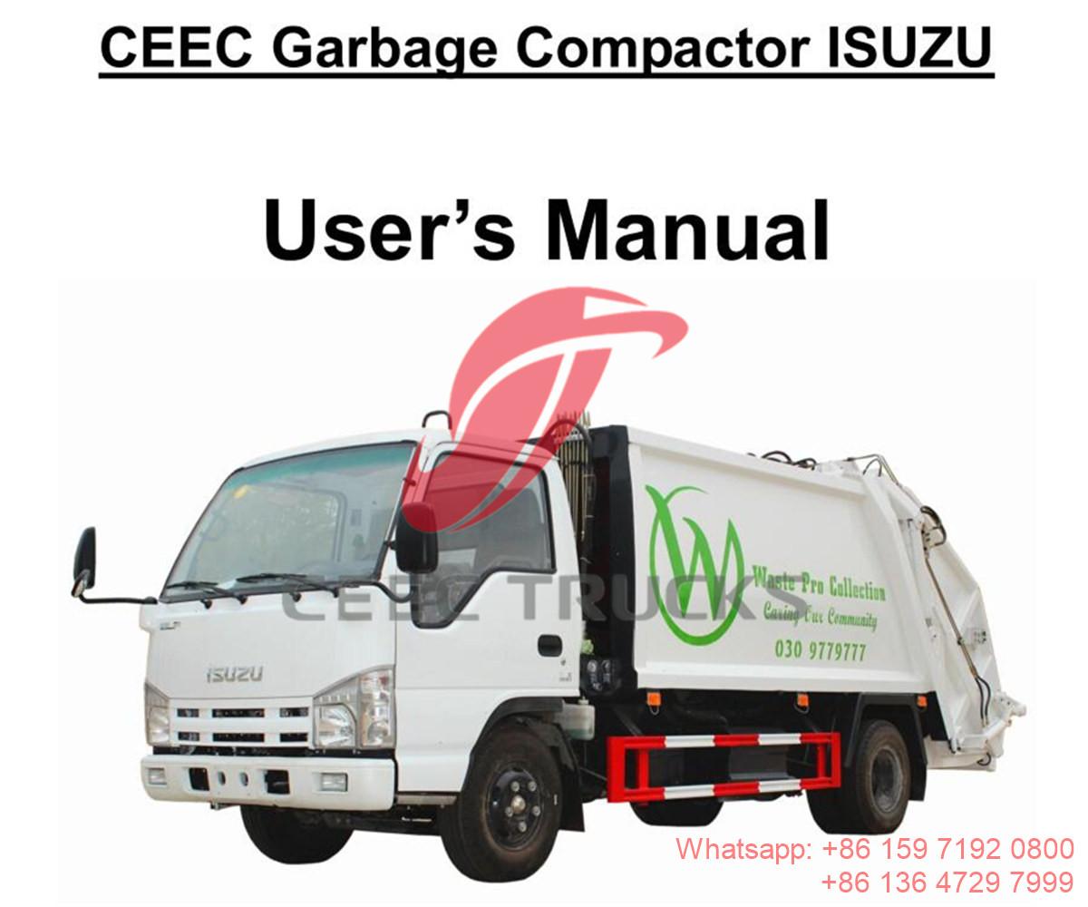 Laos--Manual del camión compactador de basura ISUZU 6CBM