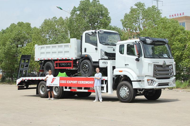 Sudeste Asiático: entrega de camión autocargador y camión volquete HOWO