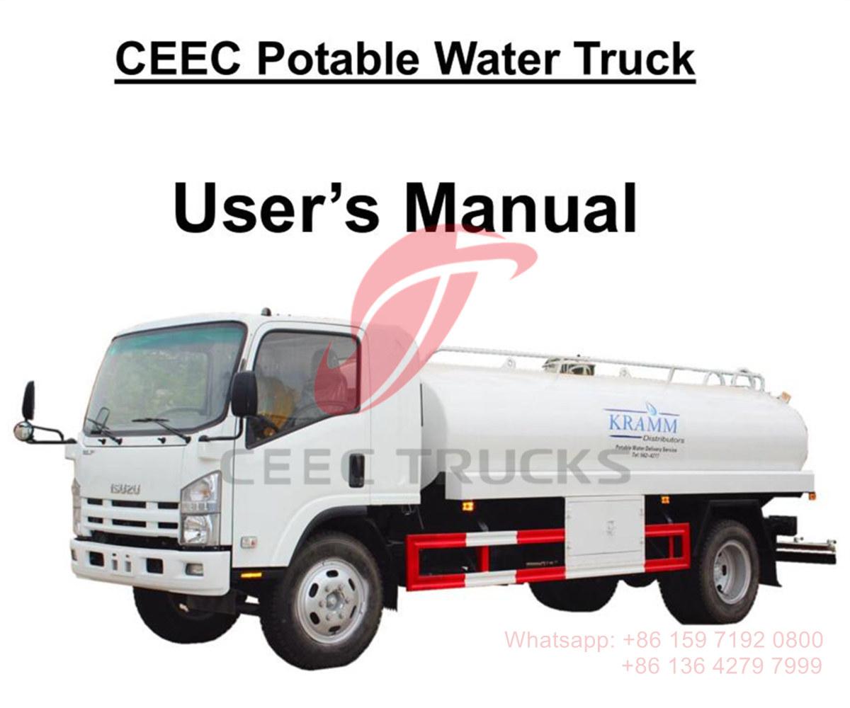 Antigua y Barbuda--ISUZU 9000 Litros Agua Potable Bowser manual