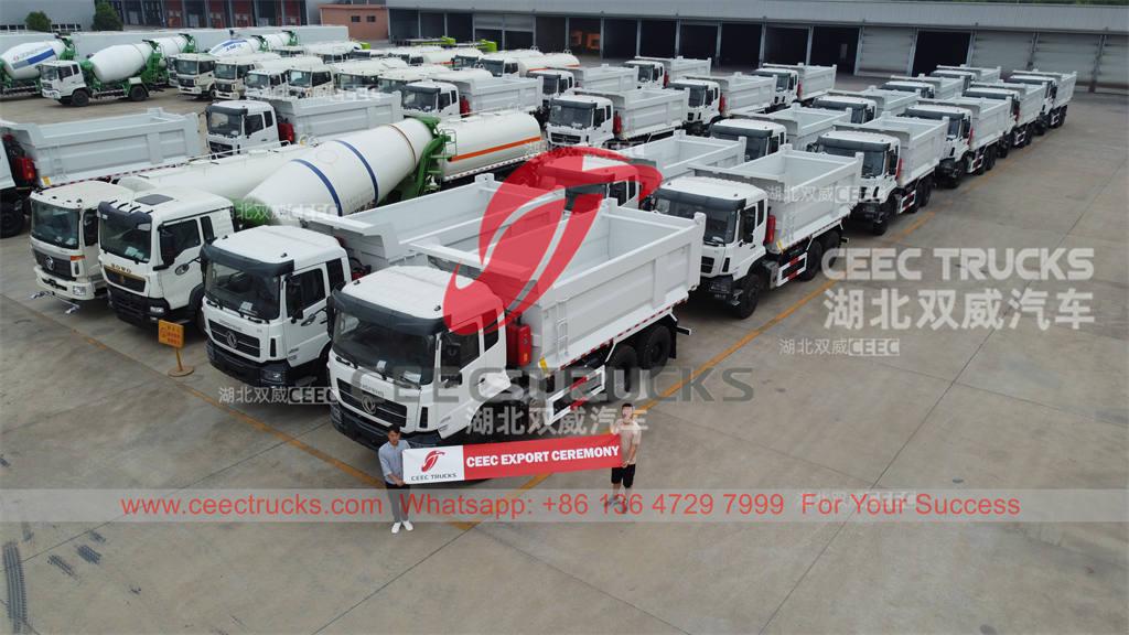 Camboya: 20 unidades de camiones volquete pesados ​​Dongfeng 6 × 4 exportados por CEEC TRUCKS