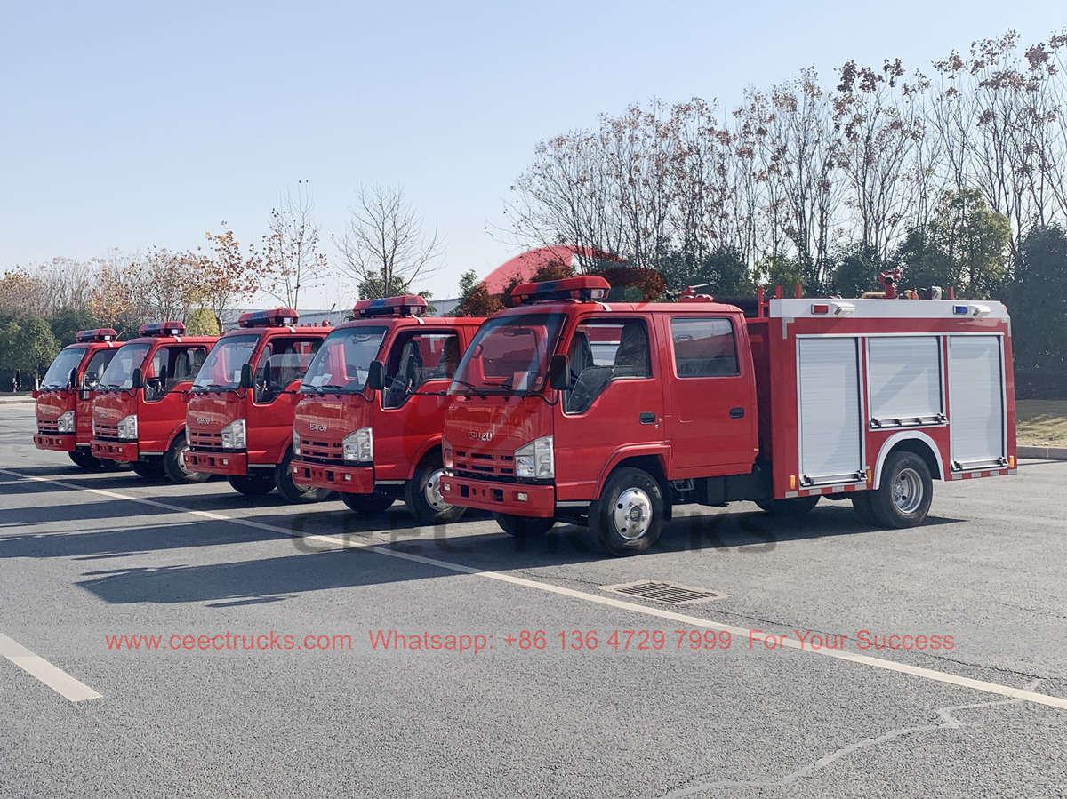 Vietnam - 8 unidades de camiones de bomberos de agua ISUZU de 1500 litros entregados por CEEC TRUCKS