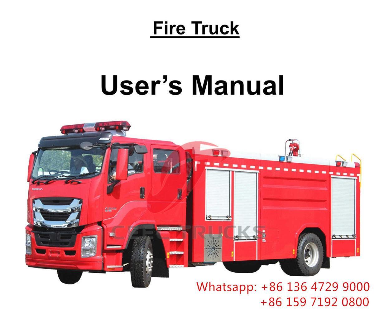 Filipinas--Manual del camión de bomberos ISUZU GIGA 8CBM