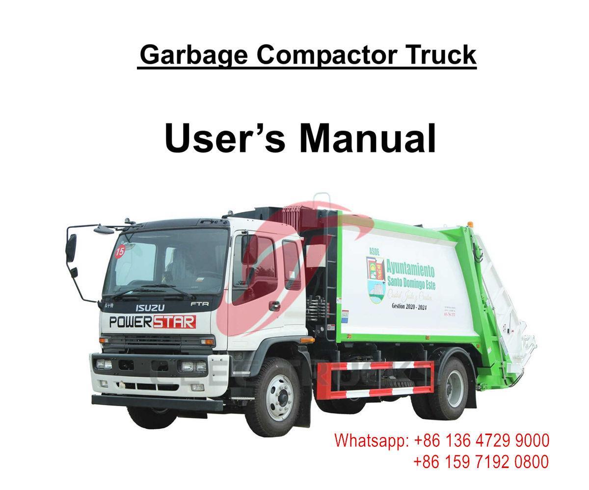 Myanmar--ISUZU FTR / FVR 16cbm manual del camión de basura comprimido