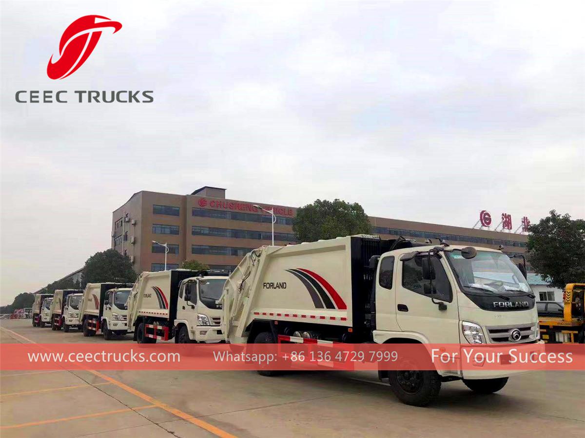 Etiopía - Camión compactador de basura foton de 10 unidades para exportación
