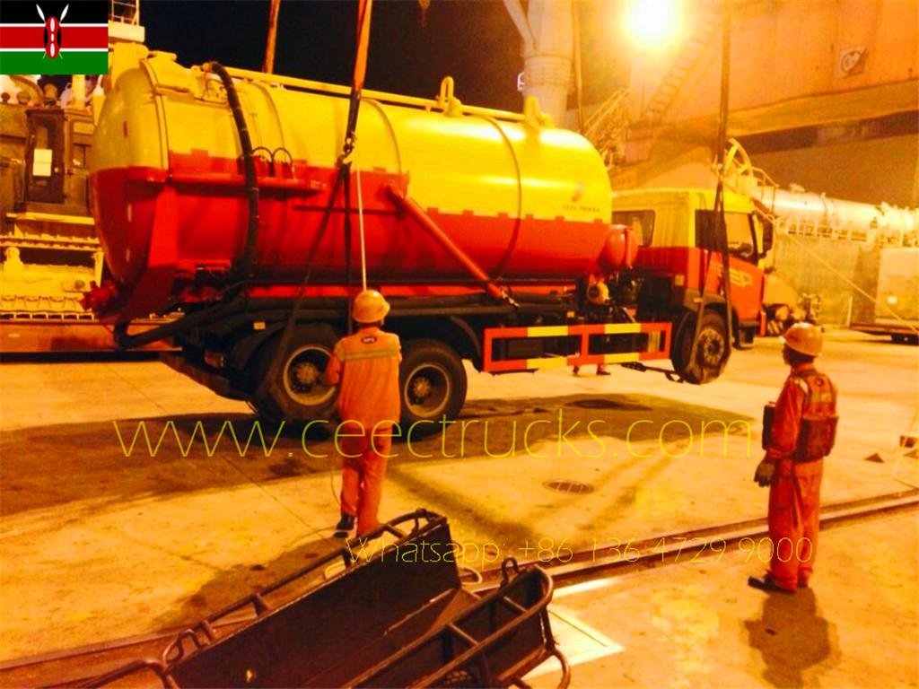 Kenia compra un camión vaciador de fosas sépticas FAW de 18 cbm.